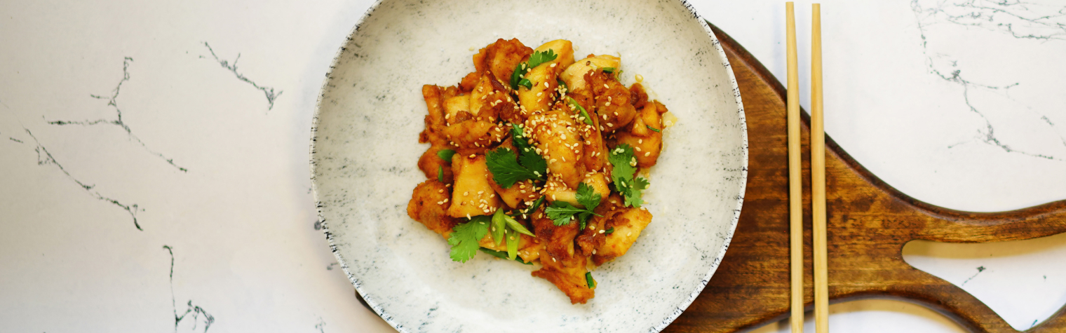 Кусочки курицы в панировке по-корейски в аэрогриле